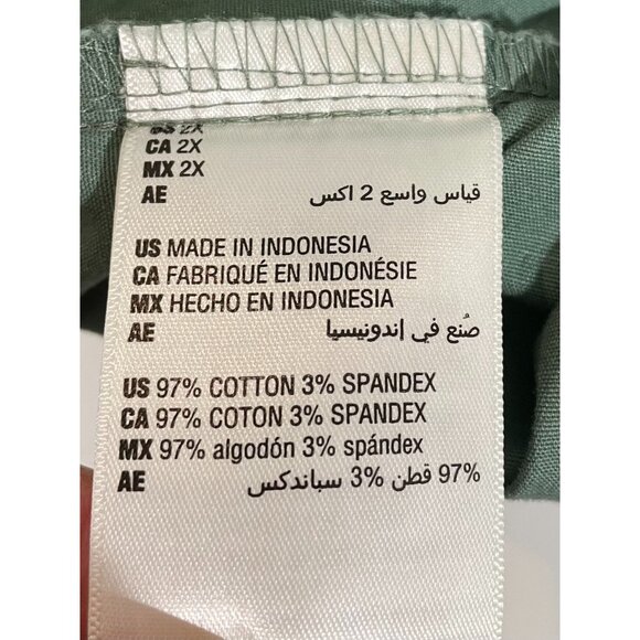 NWT On 34th Trendy Plus Size Pull-on Chino Pants New Pale Sage Size 2X - Picture 7 of 13